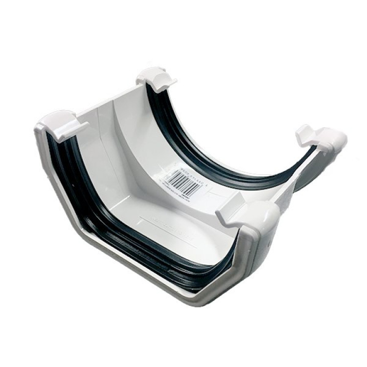 Square To 112mm Half Round Adapter - White 