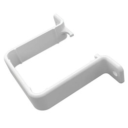 Square Flush Pipe Clip - White 
